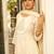 Floral embroidered silk blend round neck kurta trosuer & dupatta set