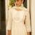 Floral embroidered silk blend round neck kurta trosuer & dupatta set