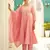 Floral embroidered silk blend round neck kurta trosuer & dupatta set