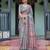 sage green color Ready to wear saree with unstitched blouse