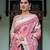 pink color Ready to wear saree with unstitched blouse