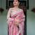 pink color Ready to wear saree with unstitched blouse