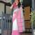 pink color Ready to wear saree with unstitched blouse