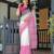 pink color Ready to wear saree with unstitched blouse