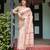beige colour Ready to wear saree with unstitched blouse