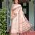 beige colour Ready to wear saree with unstitched blouse