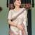 cream colour Ready to wear saree with unstitched blouse