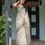 grey colour Ready to wear saree with unstitched blouse