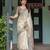 grey colour Ready to wear saree with unstitched blouse