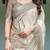 grey colour Ready to wear saree with unstitched blouse