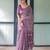 wine colur Ready to wear saree with unstitched blouse