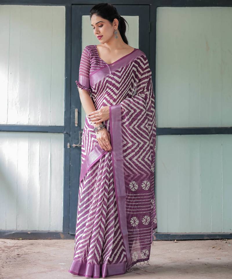 wine colur Ready to wear saree with unstitched blouse