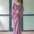 wine colur Ready to wear saree with unstitched blouse
