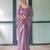 wine colur Ready to wear saree with unstitched blouse