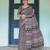 black colour Ready to wear saree with unstitched blouse