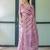 pink colour Ready to wear saree with unstitched blouse