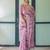 pink colour Ready to wear saree with unstitched blouse