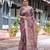beige colour Ready to wear saree with unstitched blouse