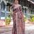 beige colour Ready to wear saree with unstitched blouse