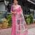 pink colour Ready to wear saree with unstitched blouse