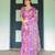purple colour Ready to wear saree with unstitched blouse