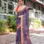 blue color Ready to wear saree with unstitched blouse