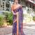 blue color Ready to wear saree with unstitched blouse