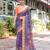 blue color Ready to wear saree with unstitched blouse