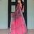 pink color Ready to wear saree with unstitched blouse