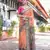 orange color Ready to wear saree with unstitched blouse