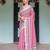 pink color Ready to wear saree with unstitched blouse