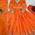 Orange Readymade Kurti Pant & Dupatta Set With Embroidered Work