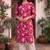 Woman Floral Printed Kurti - Magenta