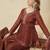 Maroon silk sequence embroidered v neck kurta sharara set with dupatta