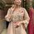 Cream chanderi silk sequence embroidered v neck kurta set with dupatta