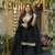 Black chinon silk mirror embroidered v neck kurta palazzo set with dupatta