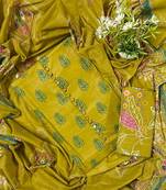EJS Women's Designer Cambric Print Pure Cotton Printed Salwar Suit Dress Material With Cotton Dupatta