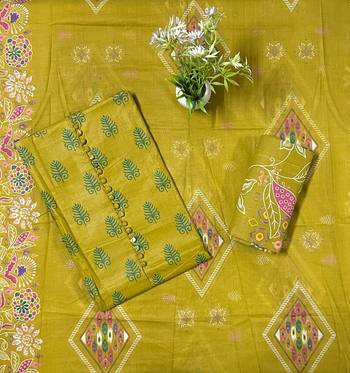 Women's Designer Cambric Print  Cotton Printed Salwar Suit Dress Material With Cotton Dupatta 4