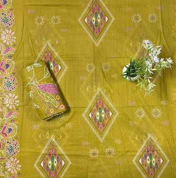 Women's Designer Cambric Print  Cotton Printed Salwar Suit Dress Material With Cotton Dupatta 5
