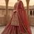 Rust red sequence embroidered sharara suit set for women