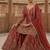Rust red sequence embroidered sharara suit set for women
