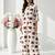 Women new trendy  off-white & maroon red elephant print cotton kurta with palazzos