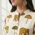 Women new trendy  off-white & mustard yellow elephant print cotton kurta with palazzos