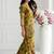 Women new latest  green floral printed crepe kurta with palazzos set