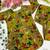 Women new latest  green floral printed crepe kurta with palazzos set
