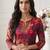 Women new latest  red floral printed crepe kurta with palazzos set