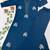 Women blue cotton printed kurta with trousers co-ord set
