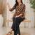 Women new latest  animal print crepe top with palazzo set