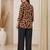 Women new latest  animal print crepe top with palazzo set