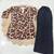 Women new latest  animal print crepe top with palazzo set
